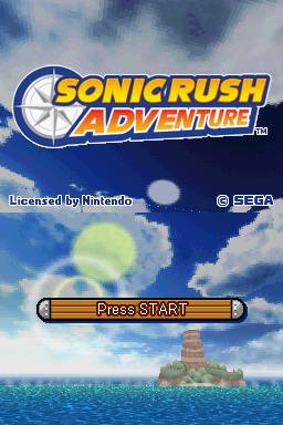 Sonic Rush Adventure Title Screen